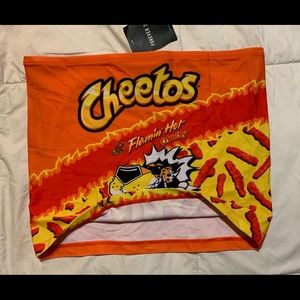 Strapless hot Cheetos shirt